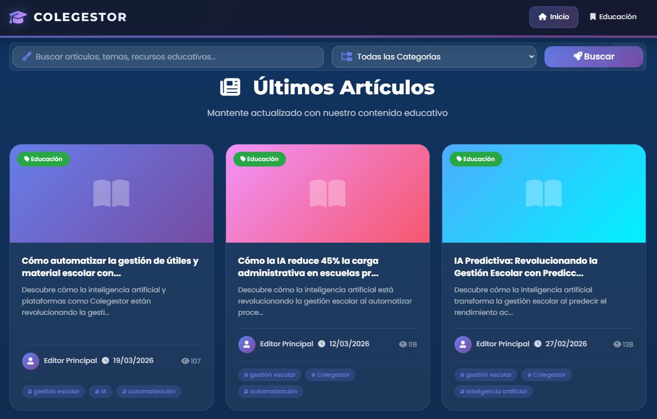 Captura de Blog Colegestor